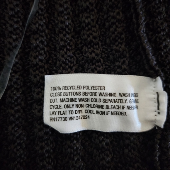 Jenee Naylor Braided Button Front Cardigan NWT Black Size MEDIUM - Picture 10 of 10